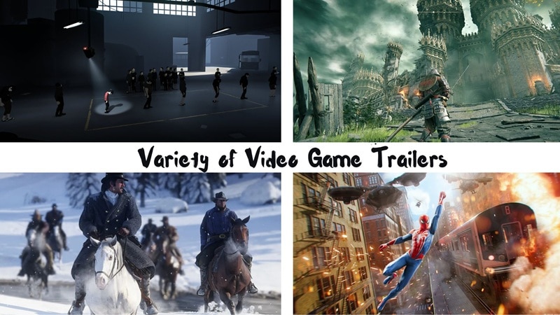 different types of video game trailers