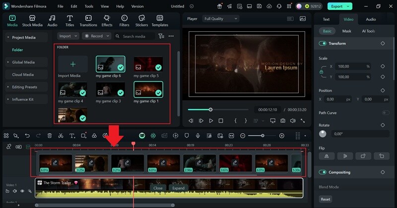 replace clips with your own