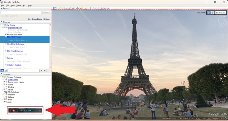record the google earth video