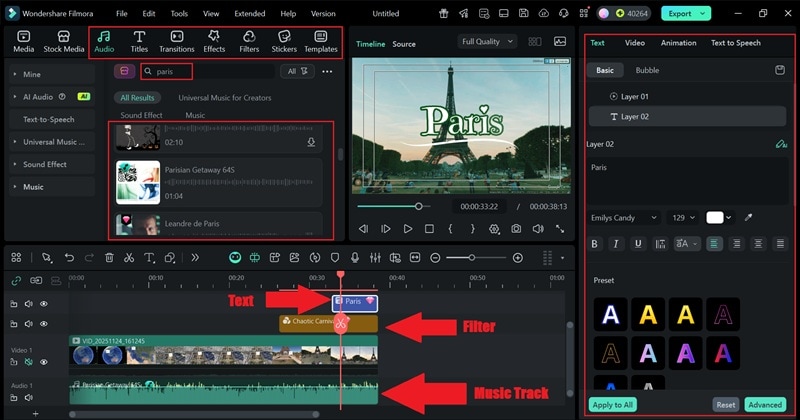 enhanced your recording in filmora