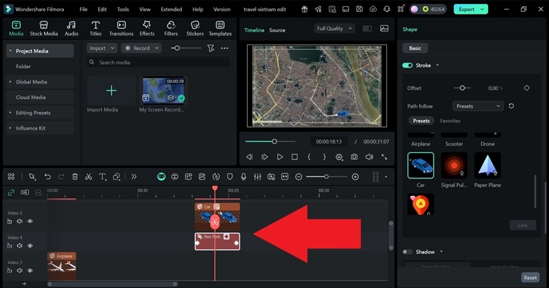 create another path with car