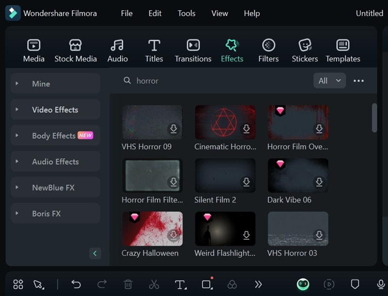 use filmora to create horror video