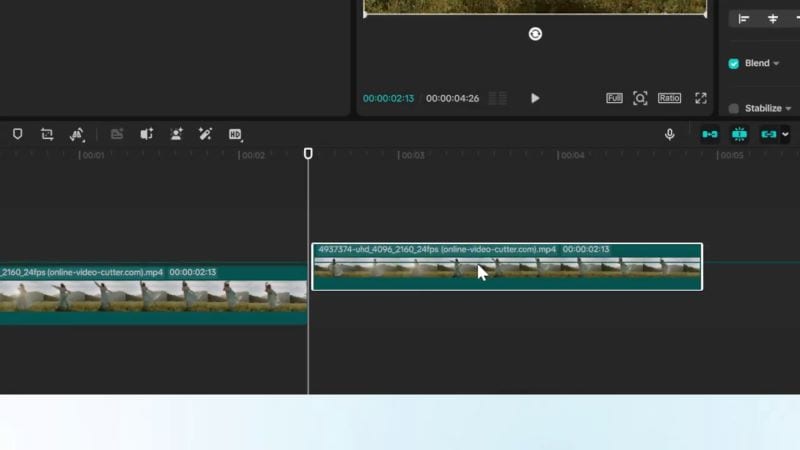 duplicate clip on capcut