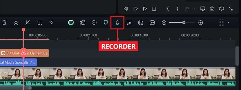 record a voiceover in filmora