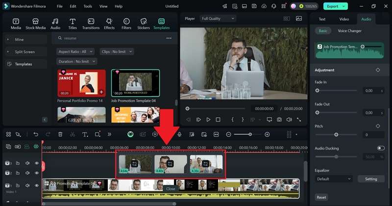customize video cv templates