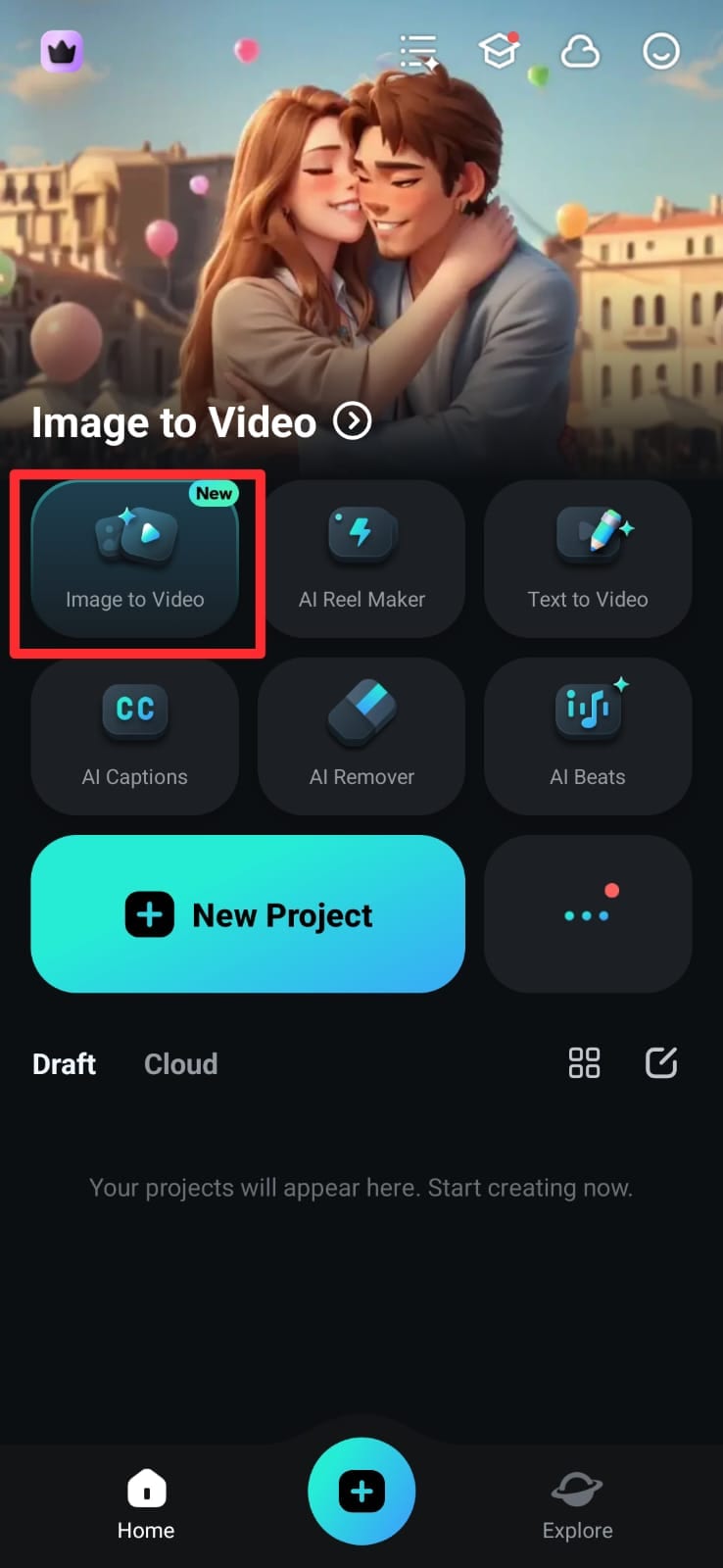 convert anime image to a reel