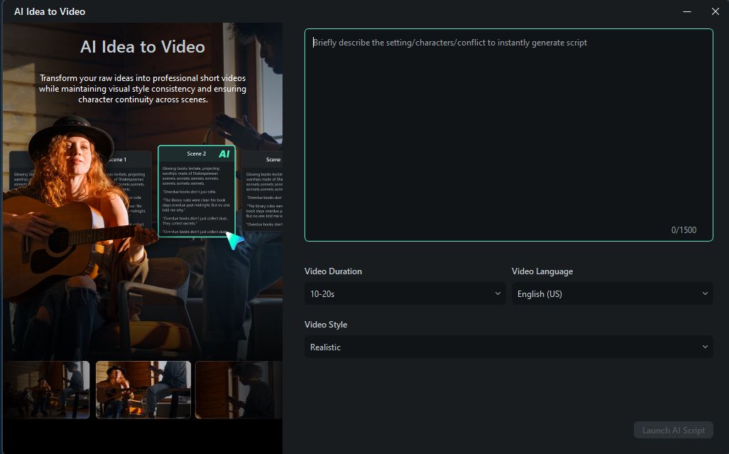 ai reel generator in filmora