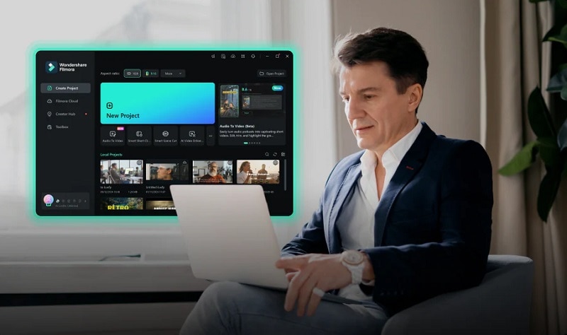 create elevator pitch video with filmora