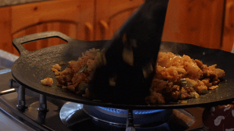 cooking vegetable fried rice
