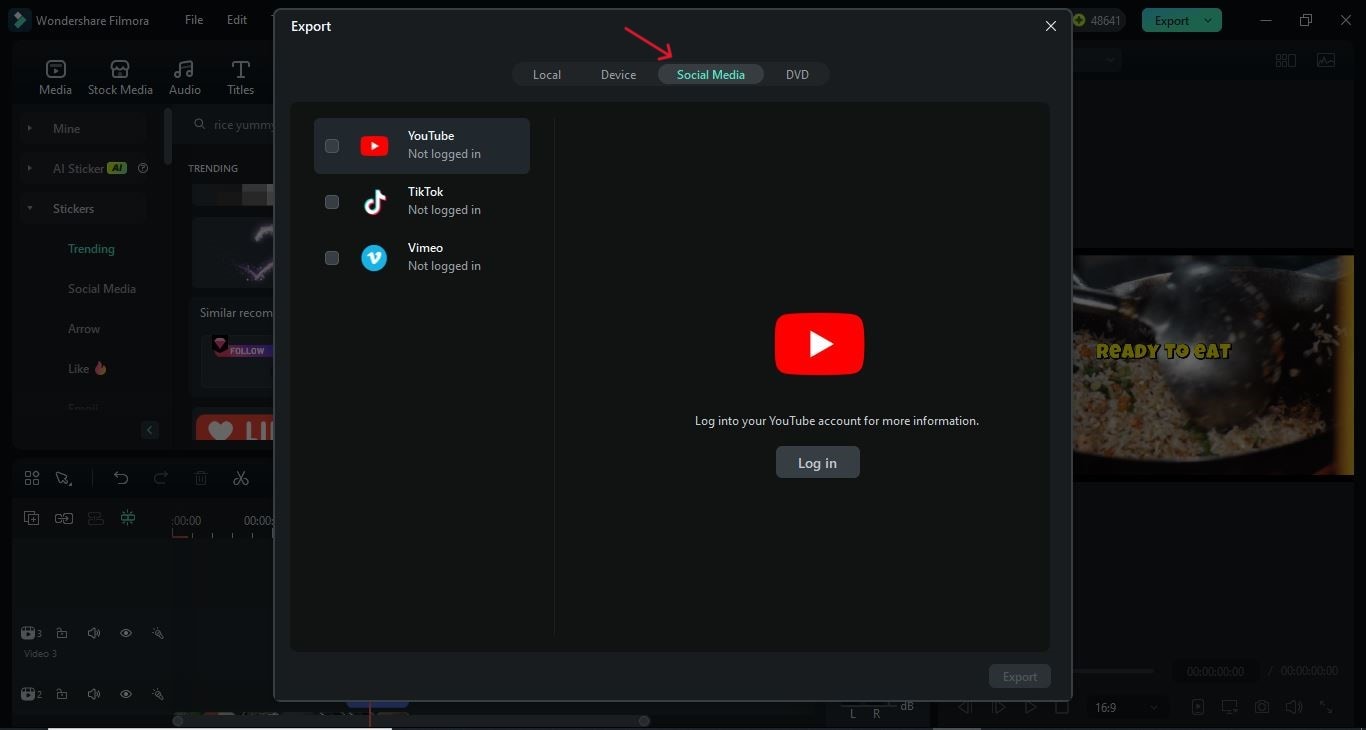 upload your cooking video