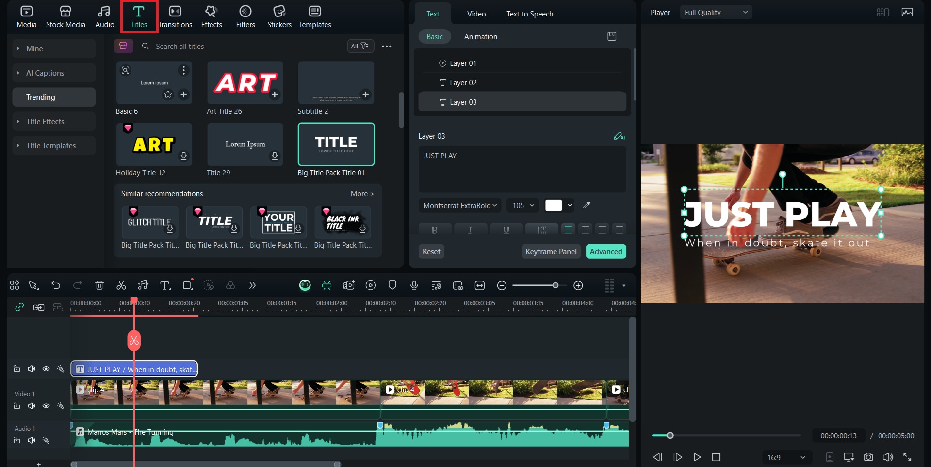 add text to the video