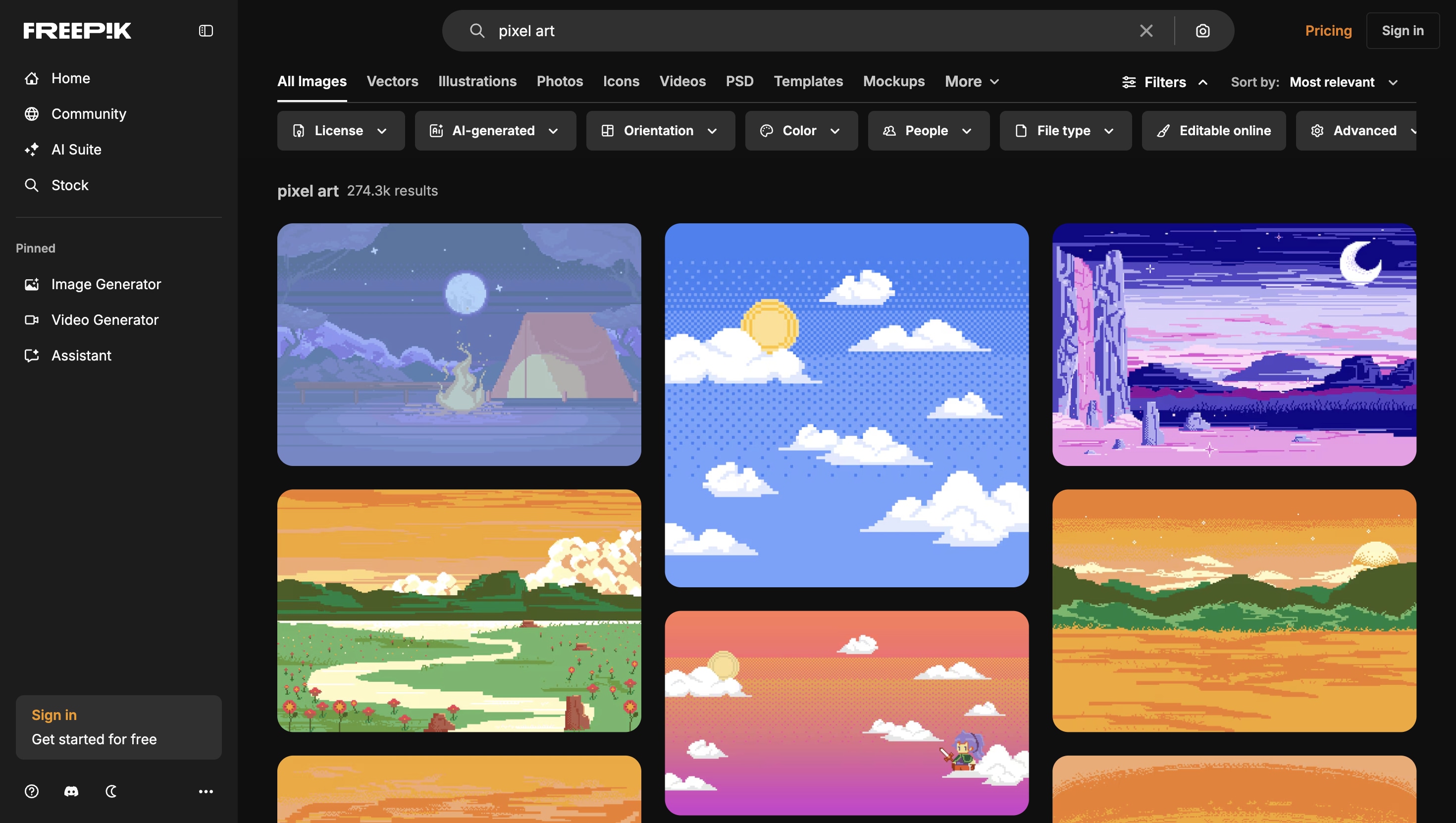freepik pixel art background