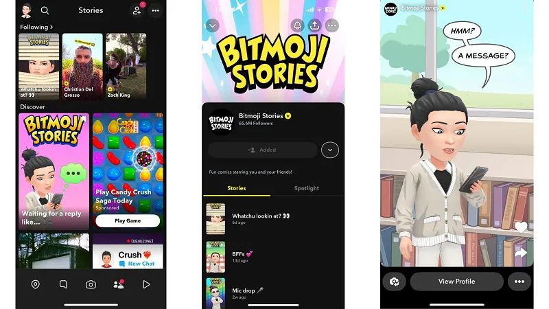 how to make bitmoji stories