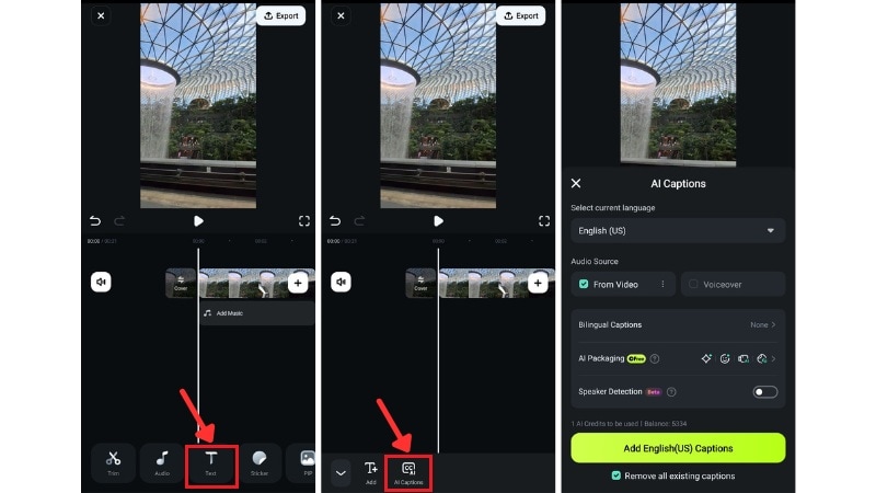use ai caption to add subtitles