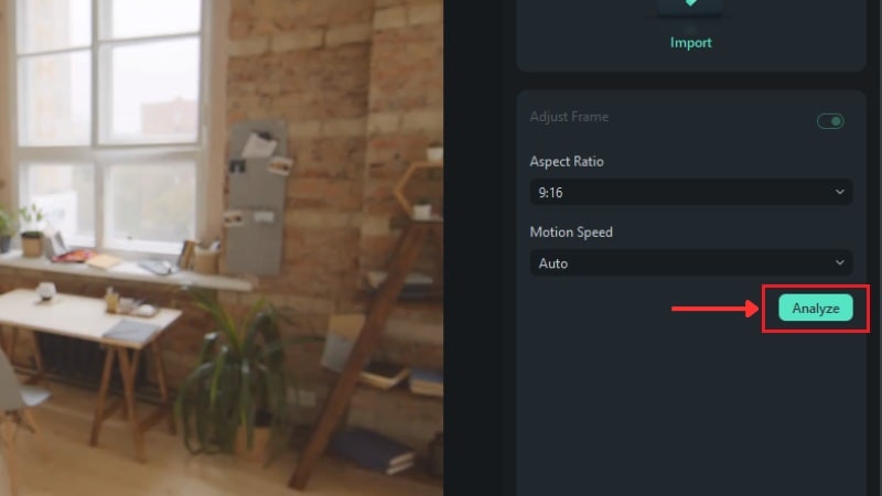select the motion speed
