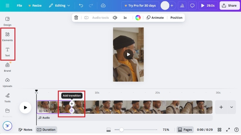 upload your videos to canva