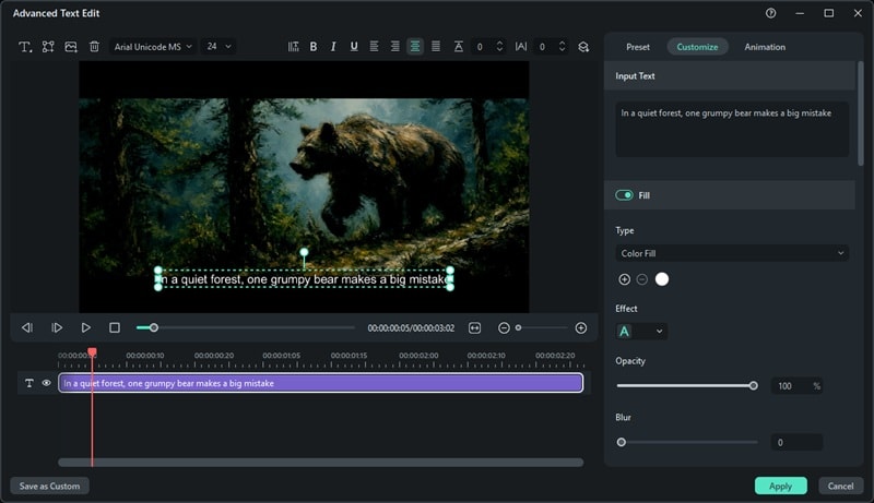 edit the subtitles