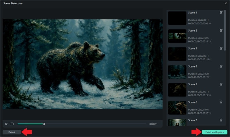 detect the scenes to make ai trailers