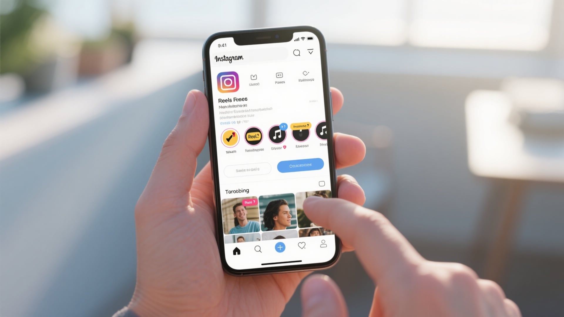 interactive instagram reels feed