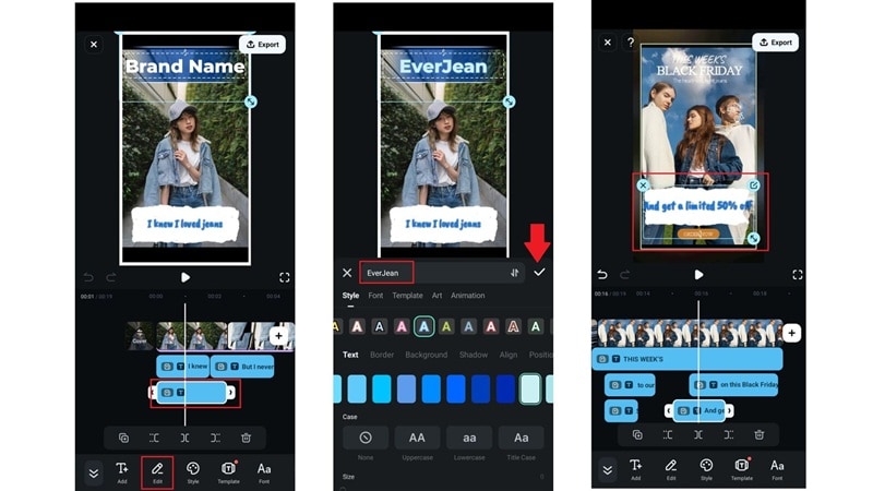 adjust text to your product