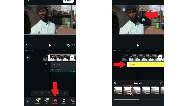 blur subject in the video