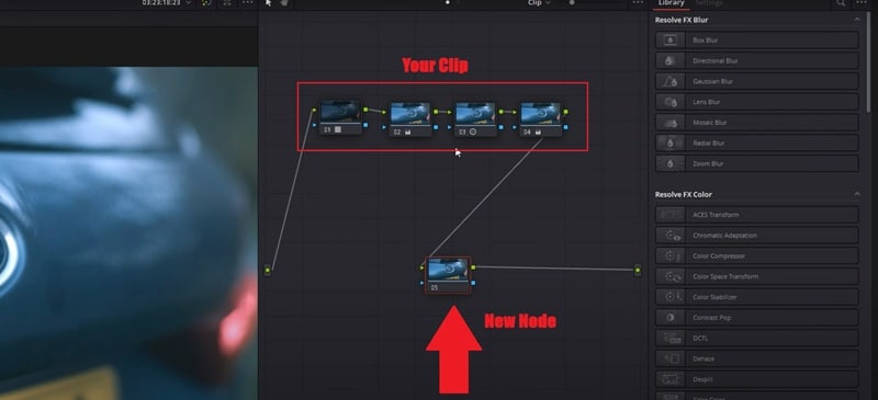 create a new node in davinci