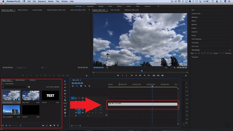 import your video to premiere pro