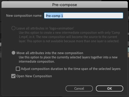 select composition options