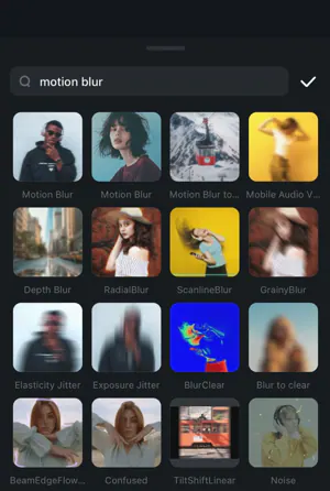filmora mobile apply motion blur effects