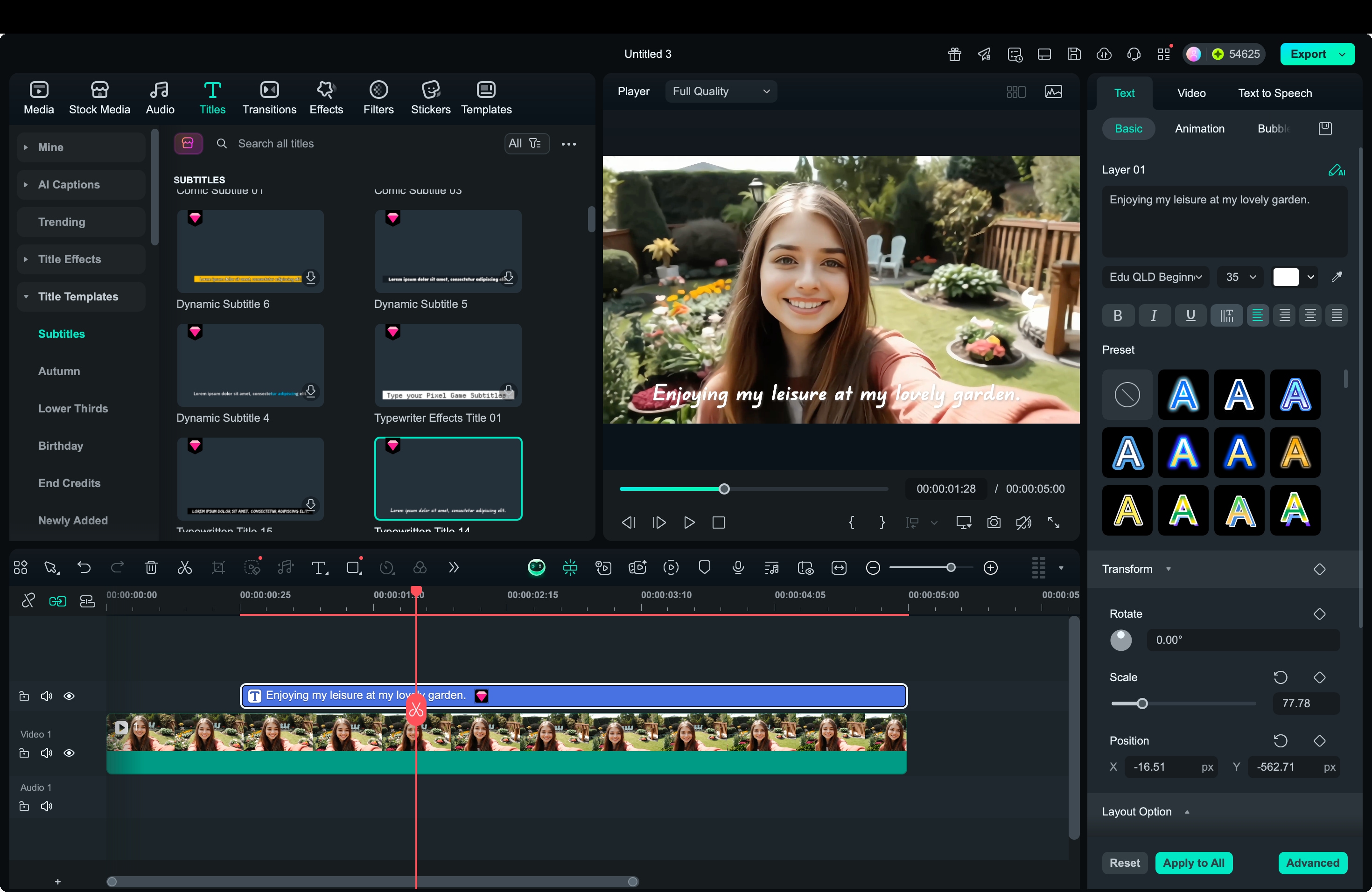 customize text filmora