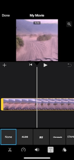 add title imovie iphone