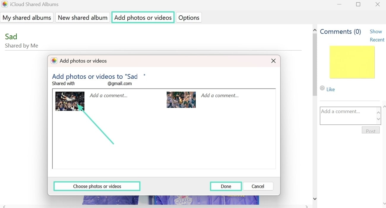 continue to choose photos or videos 