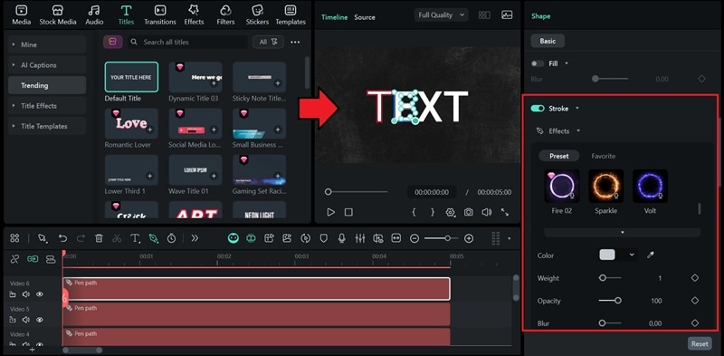 customize the text outline