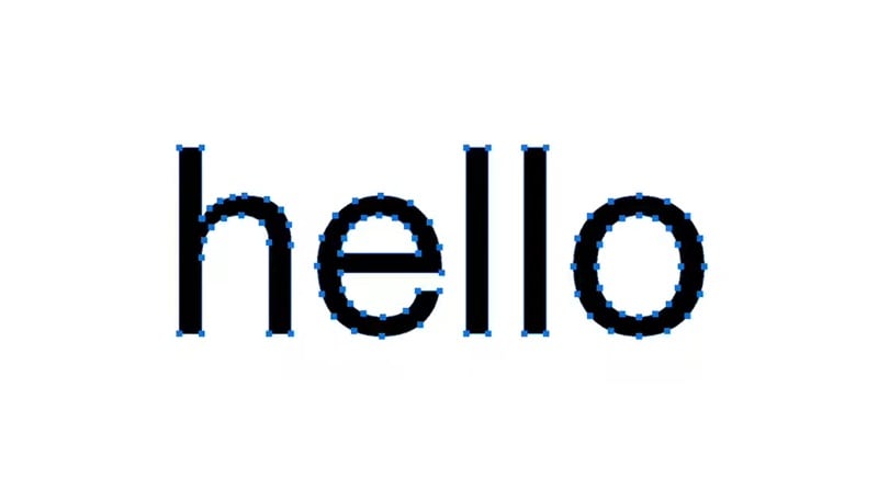 outline text as vector photoshop