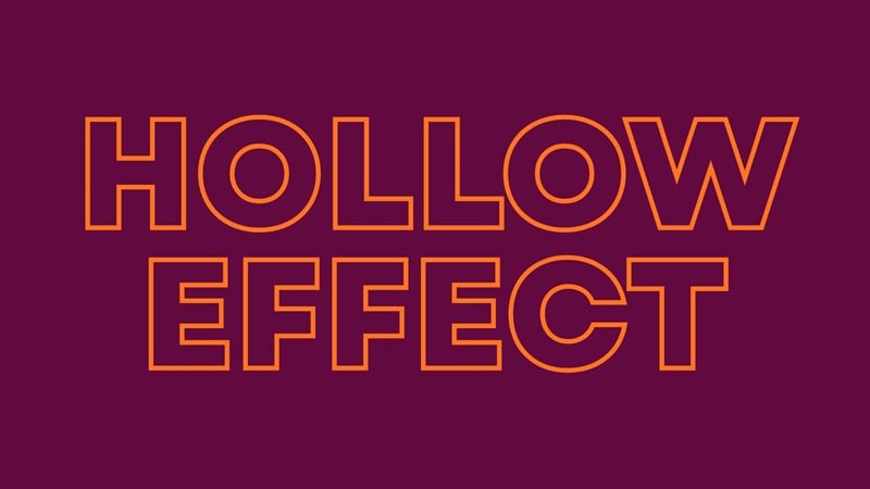 hollow text effect in photoshop