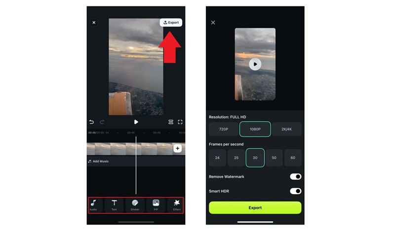 export and save video