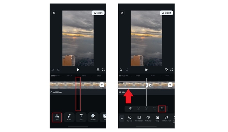 split video and delete selected part
