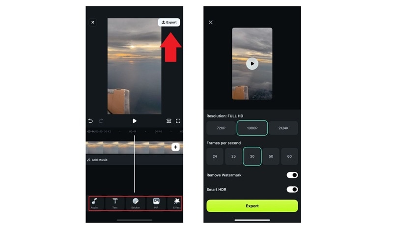 export and save video