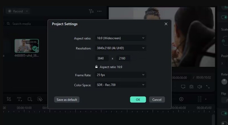 adjust resolution and frame rate