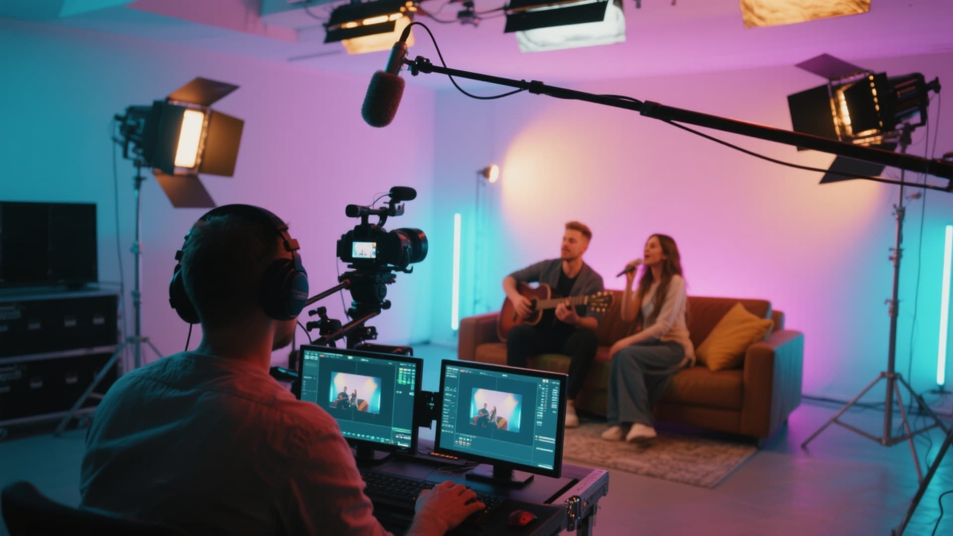 music video studio scene