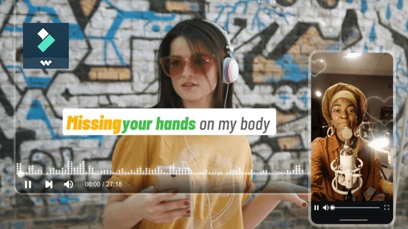filmora ai lyrics video maker