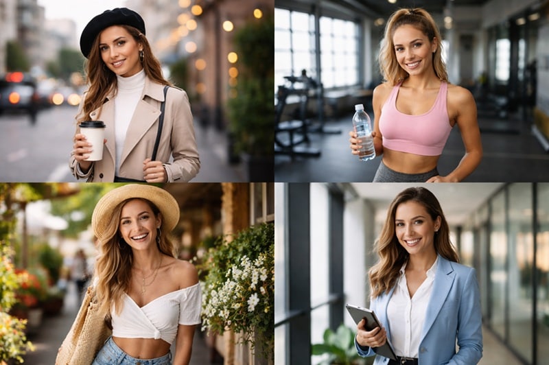 split screen videos for outfit comparisons