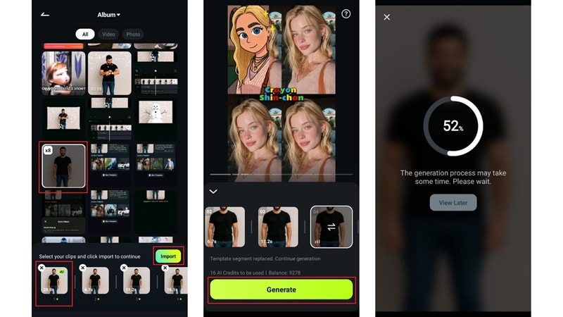 import photo and generate ai video