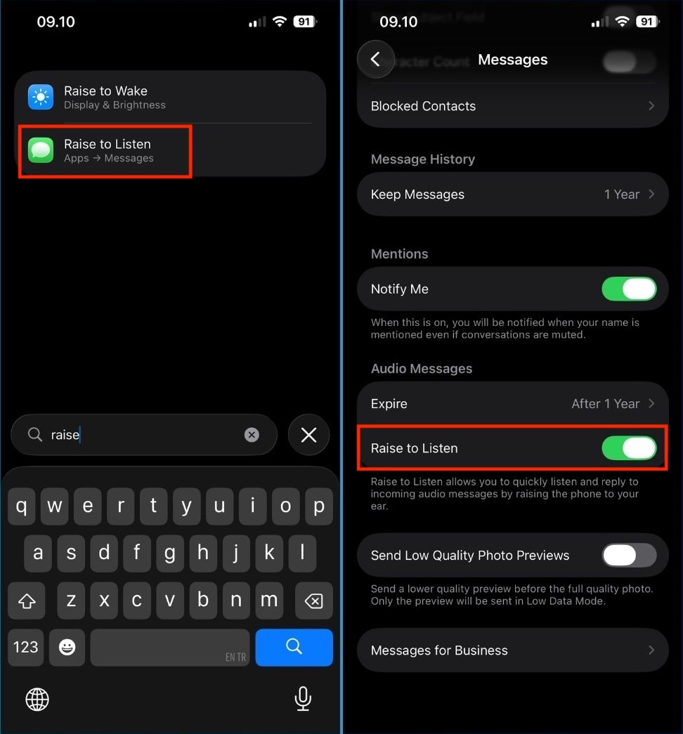 raise to listen feature iphone