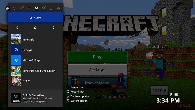 xbox menu