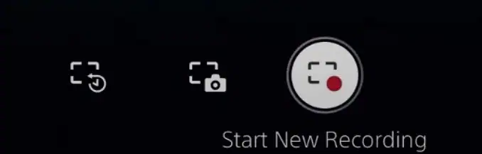 start new recording gameplay on ps5