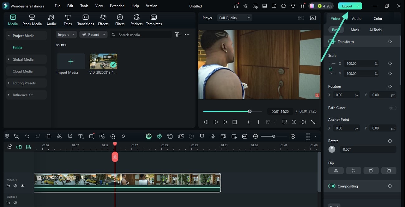 éditer le clip et exporter
