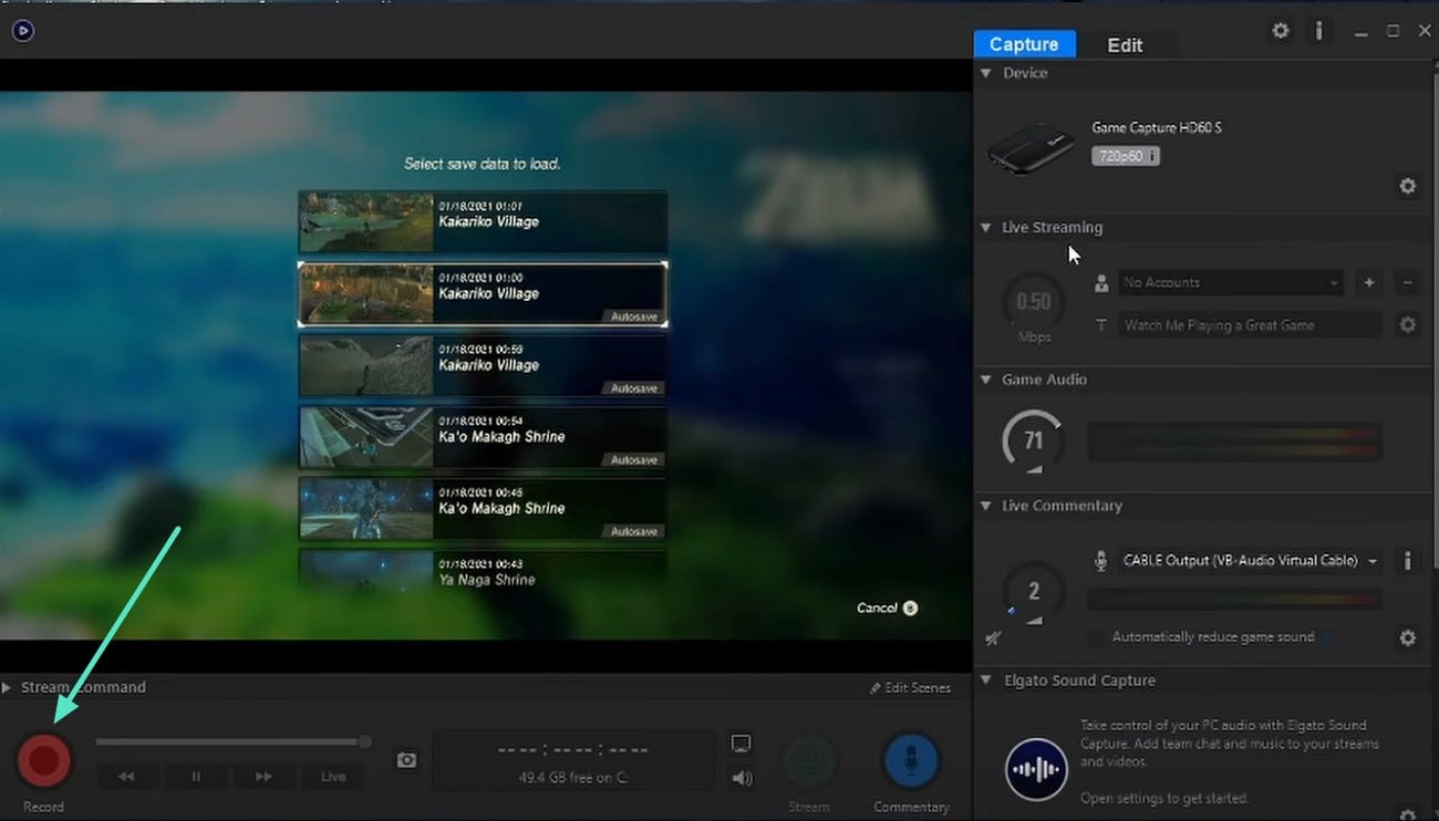 enregistrer le gameplay sur elagto