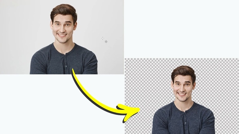 remove background with bucket fill tool