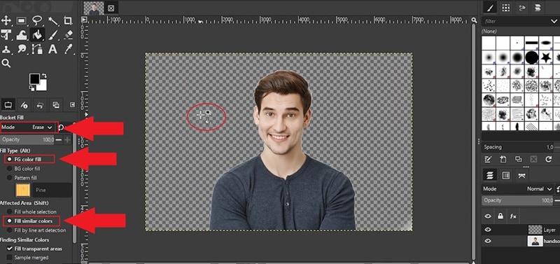 delete the background